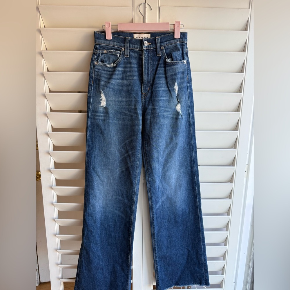 SLVRLAKE Distressed Indigo Jeans
